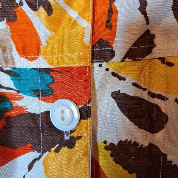 Southern Lady Womens Button Up Jacket Size L Office Career Long Sleeve Silky - Picture 4 of 12